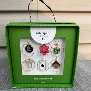 New Kate Spade New York Wine Charm Set
